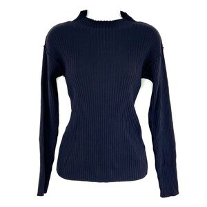 Paper Label ribbed mockneck sweater NWOT